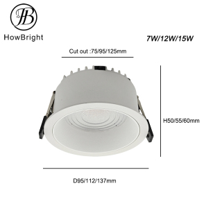 7W-15W LED Recessed Ceiling Lamp Home Office