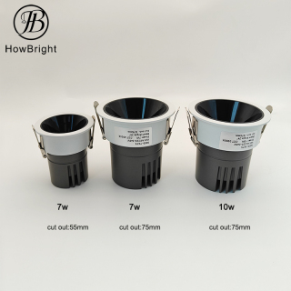 Anti-Glare 7W/10W Adjustable LED Recessed Downlight