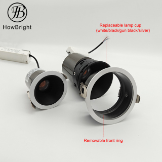 مصباح قاد غائر من الألومنيوم بقوة 7 واط