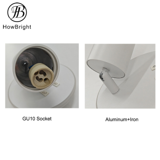 Nowoczesna okrągła i kwadratowa lampa ścienna LED z obrotowym oświetleniem