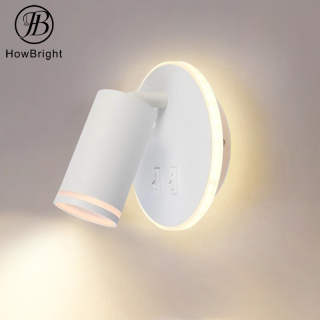 Modern Round&Square Shape Beside LED Rotatable Wall Lamp