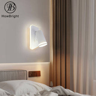 Nowoczesna okrągła i kwadratowa lampa ścienna LED z obrotowym oświetleniem