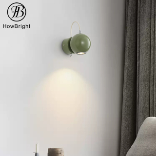 Indoor Round Rotation Metal LED Wall Lamp