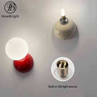 G9 Glass Shade LED Wall Light for Bedroom