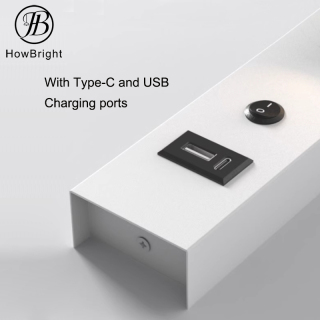Indoor LED Wall Lamp with USB Charging Port
