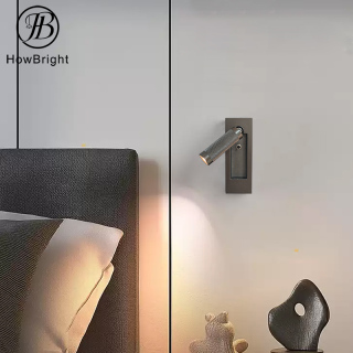 Simple 3W Bedside LED Wall Lamp with Button Switch