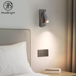 Simple 3W Bedside LED Wall Lamp with Button Switch