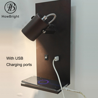 GU10 Indoor LED Wall Lamp with USB Charging Port