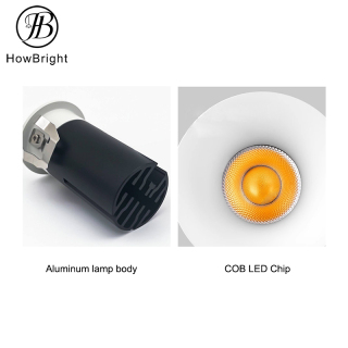 Indoor Aluminum curve design LED Recessed Mini Spotlight