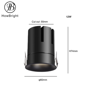 Indoor Aluminum curve design LED Recessed Mini Spotlight