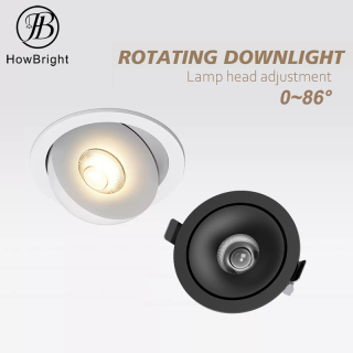 Single Head 0-80° Adjustable LED Recessed Downlight
