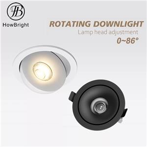 Single Head 0-80° Adjustable LED Recessed Downlight