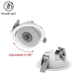 Single Head 0-80° Adjustable LED Recessed Downlight