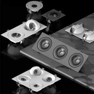 Single Head 0-80° Adjustable LED Recessed Downlight