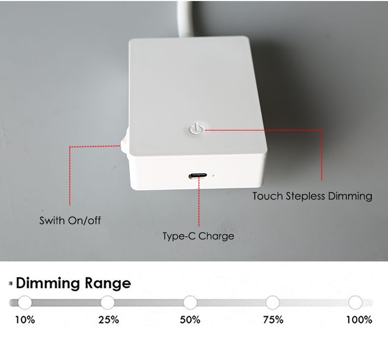 Touch dimmable wall lamp