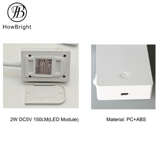 LED Rechargeable Gooseneck Wall Lamp with Touch Dimming