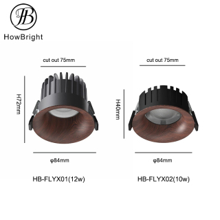 Curved Frameless Anti-Dazzle Alumium LED Embedded Downlight