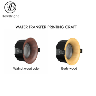Aluminum 10W Anti-Glare Wood Color LED Recessed Downlight
