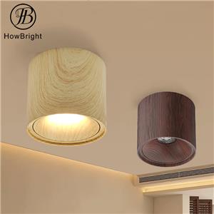 Wood Color Aluminum Anti-Glare LED Surfaced Mounted Downlight