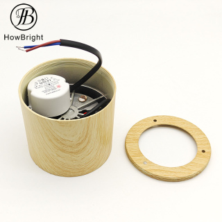 Wood Color Aluminum Anti-Glare LED Surfaced Mounted Downlight