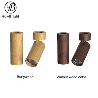 Adjustable Foldable Wood Color Surface Mounted LED Downlight