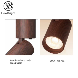 Adjustable Foldable Wood Color Surface Mounted LED Downlight