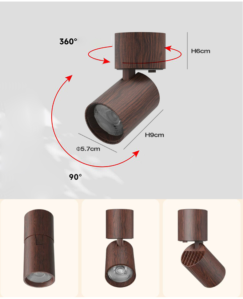 Wood Color LED Light