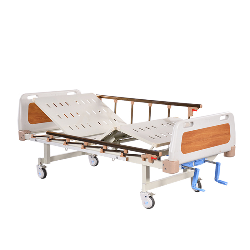 Supply 2 Crank Hospital Bed With Wooden Color Wholesale Factory