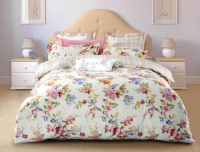 Katoenen slaapkamerset met bloemenpatroon