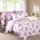Purple Floral Daphne Printed Cotton Duvet Cover Set