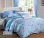 Mint Color Long-staple Cotton Printed Bedding Set With Beautiful Flowers