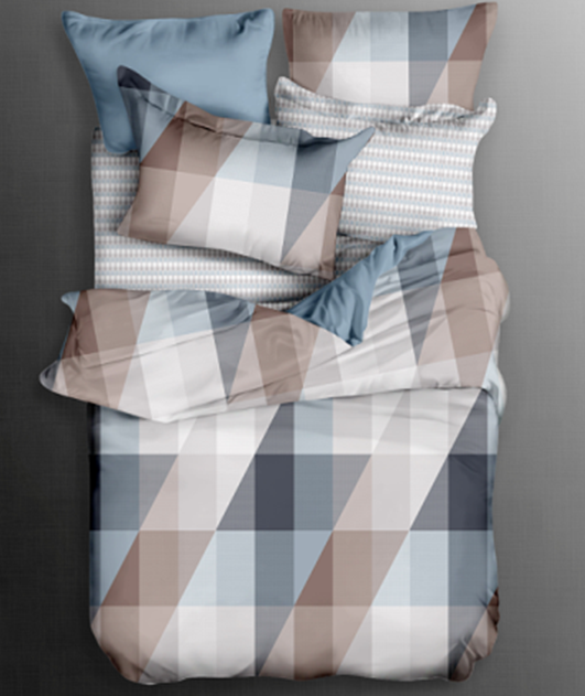 Ensemble de housse de couette à imprimé esthétique en coton 300 fils au pouce