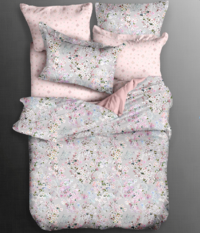 Bettlaken-Set mit kleinen Blumenmustern aus reiner Baumwolle