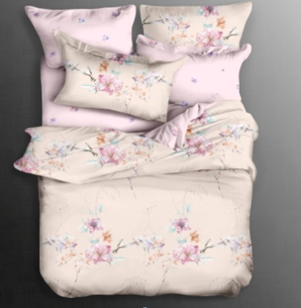 중국 수채화 꽃 패턴 밝은 색상