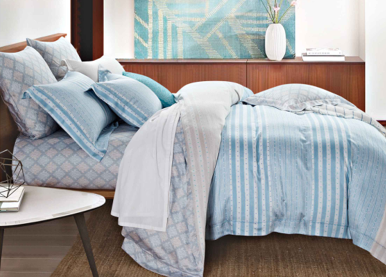 طقم ملاءة مريحة لايوسل مخططة طقم غطاء لحاف