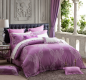 Jacquard Polyester And Cotton Simple Duvet Cover Set