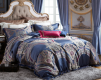 High Density Yarn-dyed Jacquard Polyester Bedding Set With Embroidery