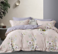 Soft Pinkish Purple Color Comforter Set With Floral Pattern