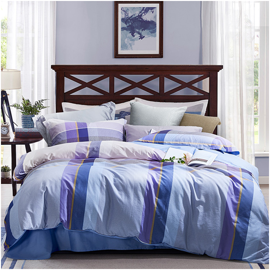 plaid pattern bedding