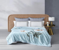 Lightweight Bright Color Blanket With Floral Pattern