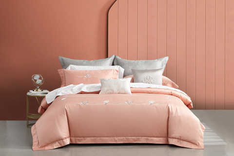 Parure de lit de luxe avec broderie --- FEILI