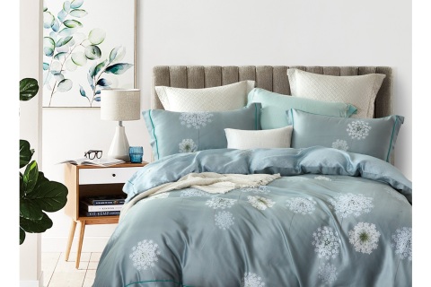 Parure de lit en Tencel à imprimé soyeux --- Pissenlit