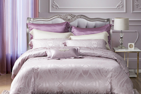 Conjunto de cama de algodão jacquard maciço --- BRANT