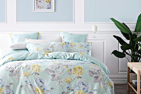 우아한 플로럴 코튼 침구 세트 --- 속삭임