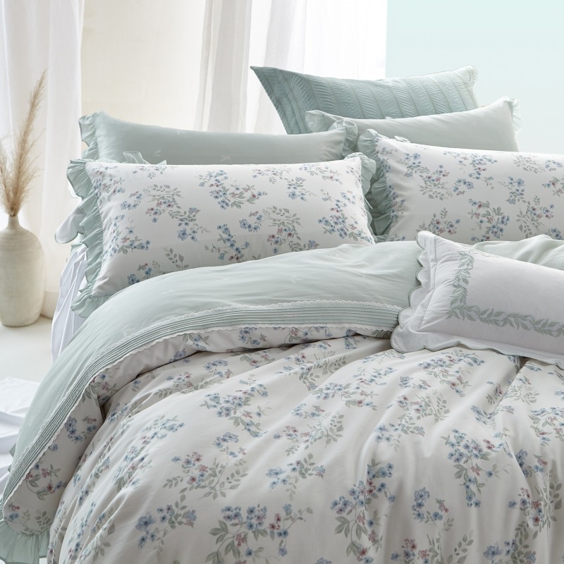 Zestaw prześcieradeł Lyocell Digital Printed Spring Vibe z lat 60. --- CHUNJING