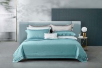 高級ジャカードシルク寝具4点セット --- 深い 海