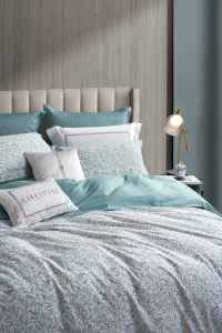 Luksusowy 4-częściowy zestaw pościeli letniej z lyocellu z wzorem liści --- FANLIN