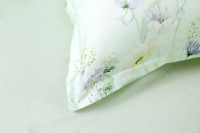 Elegancki 4-częściowy komplet pościeli bawełnianej Serenity Lavender z kwiatowym wzorem --- HUAJIAN