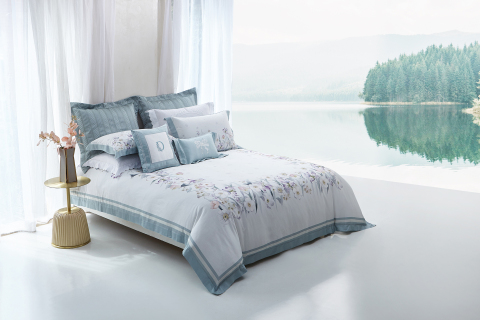 Parure de lit 4 pièces en lyocell à impression numérique --- CHUNJING