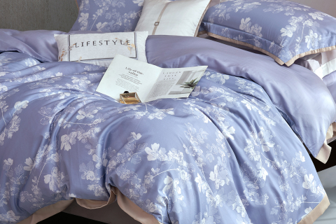 고급스러운 꽃무늬 4피스 코튼 침구 세트 --- 우잉
